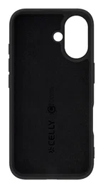 Celly CROMO1078BK Funda para iPhone 16 (6.1") Negro - Resistente a Golpes y Rayones, Silicona y TPU