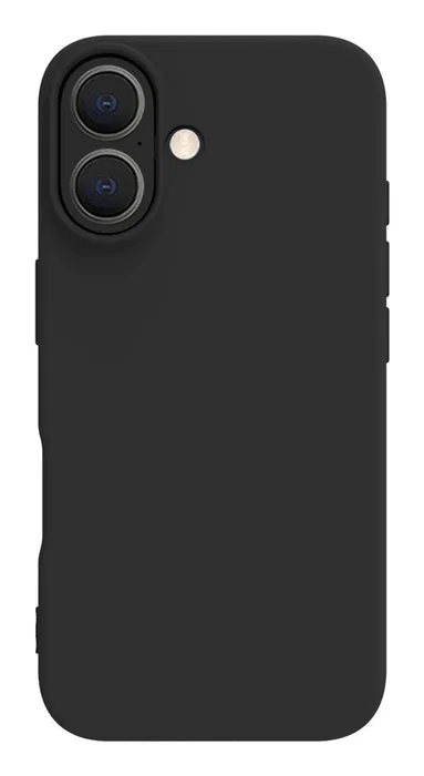 Celly CROMO1078BK Funda para iPhone 16 (6.1") Negro - Resistente a Golpes y Rayones, Silicona y TPU