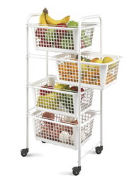 METALTEX Verdulero Miami de 4 cestos, 38x30x83 cm
