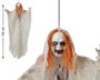 Atosa Fantasma Colgante Halloween de 125 cm con Cabello Naranja y Rostro Sangriento
