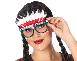 NATIVA Gafas Americana con Plumas Multicolor