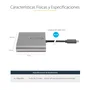 Startech USBC2HD4 Adaptador USB-C a 4x HDMI - 4 Monitores 1080p 60Hz - Audio - Para Windows - Cable 0.5m - Gris