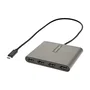 Startech USBC2HD4 Adaptador USB-C a 4x HDMI - 4 Monitores 1080p 60Hz - Audio - Para Windows - Cable 0.5m - Gris