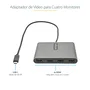 Startech USBC2HD4 Adaptador USB-C a 4x HDMI - 4 Monitores 1080p 60Hz - Audio - Para Windows - Cable 0.5m - Gris