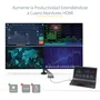 Startech USBC2HD4 Adaptador USB-C a 4x HDMI - 4 Monitores 1080p 60Hz - Audio - Para Windows - Cable 0.5m - Gris