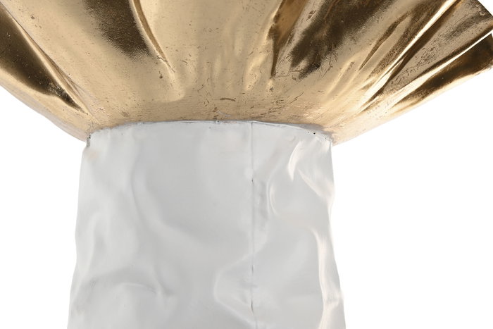 DKD Home Decor Jarron Blanco Dorado 27 x 59 x 27 cm Set de 2 (2 Unidades)