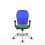 PIQUERAS Y CRESPO Silla de oficina Jorquera Verde esmeralda y Azul