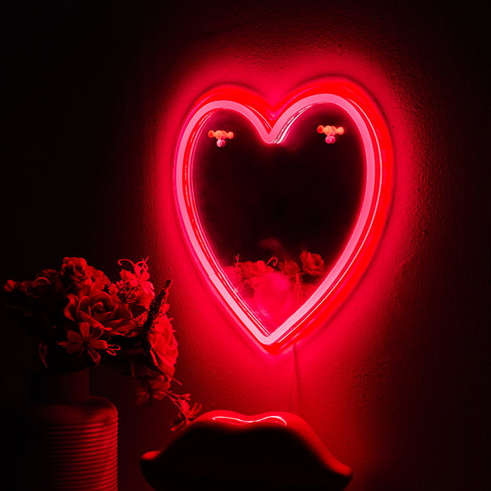 Home Deco Factory Espejo LED Corazón 30 cm