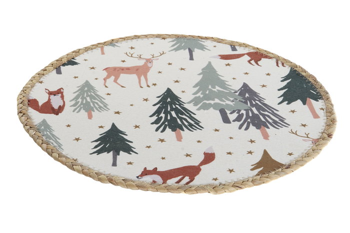 DKD Home Decor Salvamanteles de Fieltro Multicolor, Pack de 12 unidades
