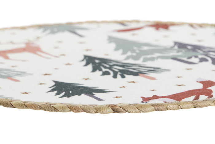 DKD Home Decor Salvamanteles de Fieltro Multicolor, Pack de 12 unidades