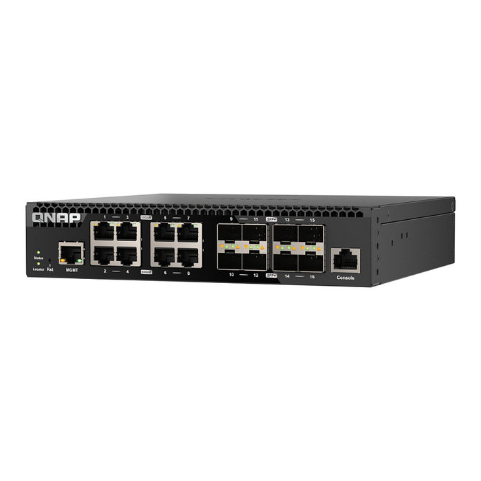 QNAP QSW-M3216R-8S8T Switch Gestionado 10G L2/L3 16 Puertos Negro