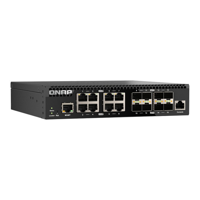 QNAP QSW-M3216R-8S8T Switch Gestionado 10G L2/L3 16 Puertos Negro
