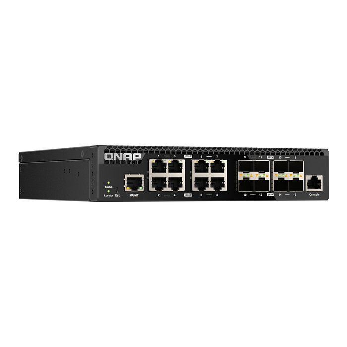 QNAP QSW-M3216R-8S8T Switch Gestionado 10G L2/L3 16 Puertos Negro