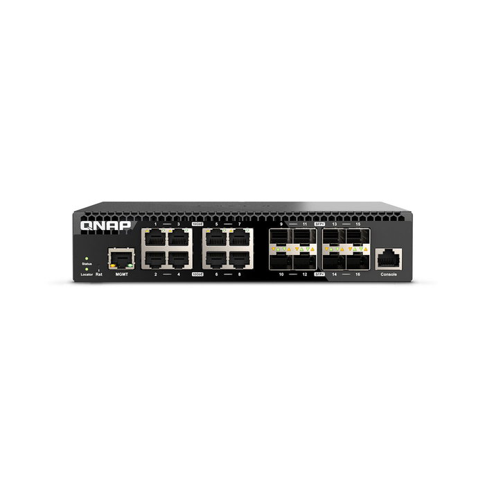 QNAP QSW-M3216R-8S8T Switch Gestionado 10G L2/L3 16 Puertos Negro