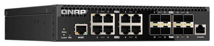 QNAP QSW-M3216R-8S8T Switch Gestionado 10G L2/L3 16 Puertos Negro