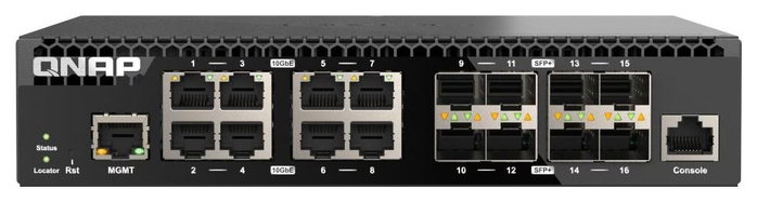 QNAP QSW-M3216R-8S8T Switch Gestionado 10G L2/L3 16 Puertos Negro