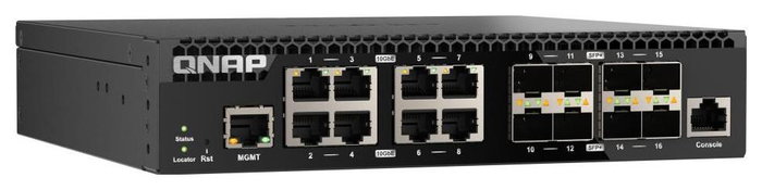 QNAP QSW-M3216R-8S8T Switch Gestionado 10G L2/L3 16 Puertos Negro