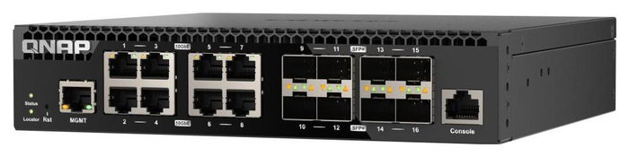 QNAP QSW-M3216R-8S8T Switch Gestionado 10G L2/L3 16 Puertos Negro
