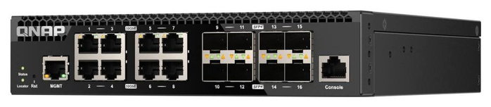 QNAP QSW-M3216R-8S8T Switch Gestionado 10G L2/L3 16 Puertos Negro