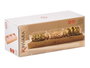 Kinvara - Bandeja de Bambú con 3 Boles de Vidrio, para Frutos Secos o Snacks, Dimensiones 31 x Adicional: Bol 10x10x5 cm + Bandeja 31x11x3 cm (Set de 12)