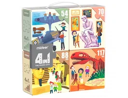 Andreutoys Puzle 4 en 1 Museo 54/70/88/117 piezas para Niños a partir de 4 años
