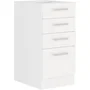 Atlas Mueble bajo ATLAS40D4S con 4 cajones - Decoración blanca - L40cm