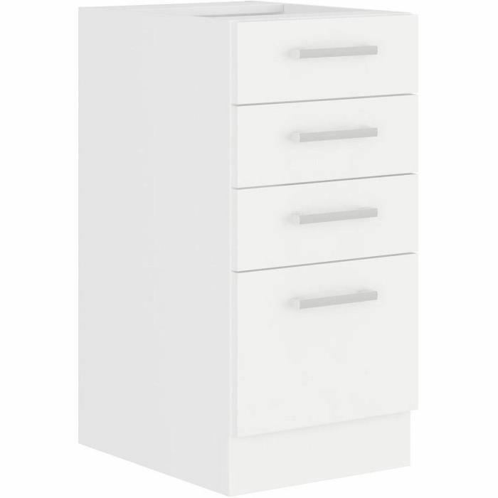 Atlas Mueble bajo con 4 cajones - Blanco - L40cm