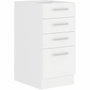 Atlas Mueble bajo con 4 cajones - Blanco - L40cm