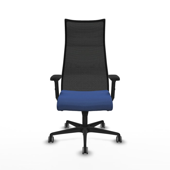 PIQUERAS Y CRESPO Sillón Albacete Azul Marino y Negro con Mecanismo Sincro y Brazos 2D