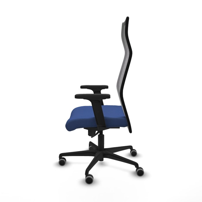 PIQUERAS Y CRESPO Sillón Albacete Azul Marino y Negro con Mecanismo Sincro y Brazos 2D