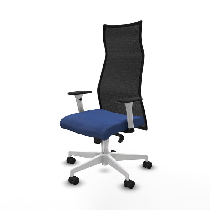 PIQUERAS Y CRESPO Sillón Albacete con mecanismo Sincro, Azul marino y Negro