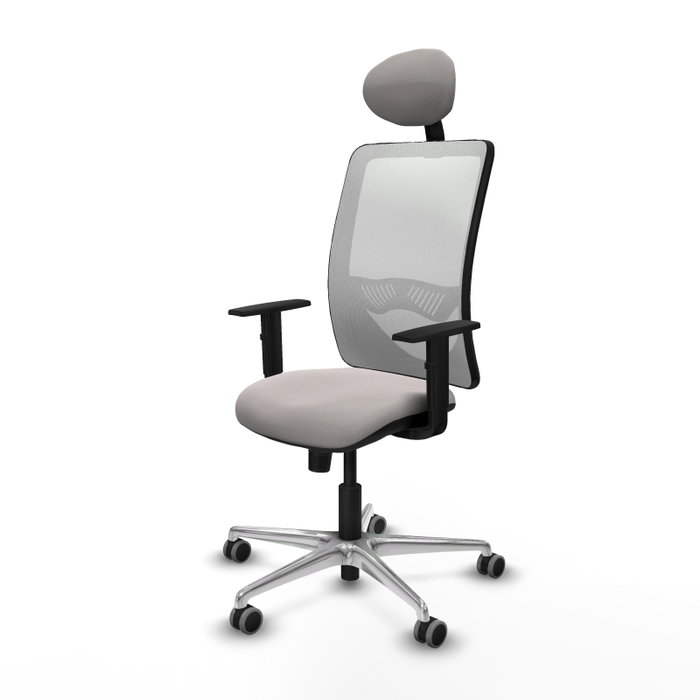 PIQUERAS Y CRESPO Silla de oficina Zulema con mecanismo Sincro y cabecero fijo, Blanco PIQUERAS Y CRESPO Silla de oficina Zulema con mecanismo Sincro y cabecero fijo, Blanco