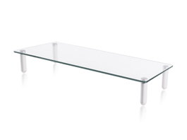 EQUIP Soporte de escritorio de cristal para monitor  (Carga maxima: 20kg )
