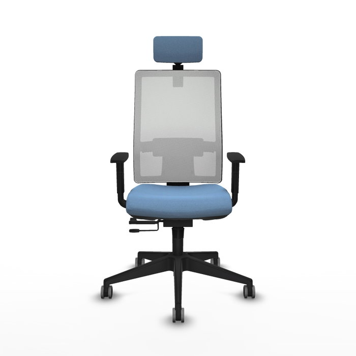 PIQUERAS Y CRESPO Silla de oficina Horna Sincro/Traslack Azul cielo/Blanco