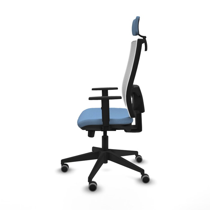 PIQUERAS Y CRESPO Silla de oficina Horna Sincro/Traslack Azul cielo/Blanco