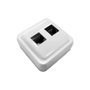 Edm Toma Teléfono y ADSL Superficie Serie Onsen Blanco Polipropileno 65 x 35 x 65 mm