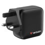 Verbatim Mini GaN Wall Charger 100W 3xUSB-C, 1xUSB-A, Negro