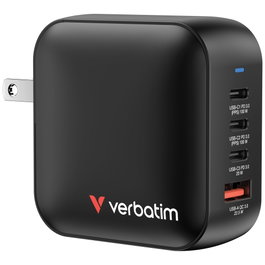 Verbatim Mini GaN Wall Charger 100W 3xUSB-C, 1xUSB-A, Negro