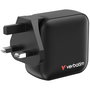 Verbatim Mini GaN Wall Charger 100W 3xUSB-C, 1xUSB-A, Negro