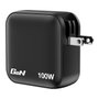 Verbatim Mini GaN Charger 100W con 4 puertos (3x USB-C y 1x USB-A) de color negro