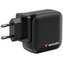 Verbatim Mini GaN Wall Charger 100W 4 Puertos USB-C PD/USB-A QC, Cargador Viaje Universal, 32231