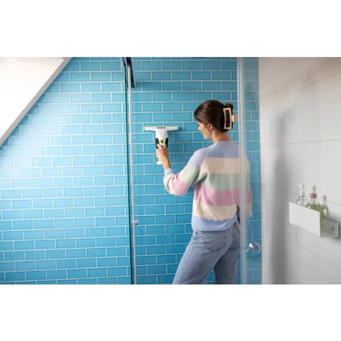 Kärcher WV 1 Compact Care Limpiacristales, Escobilla de Goma 250 mm, Autonomía 25 min, Limpia hasta 70 m²