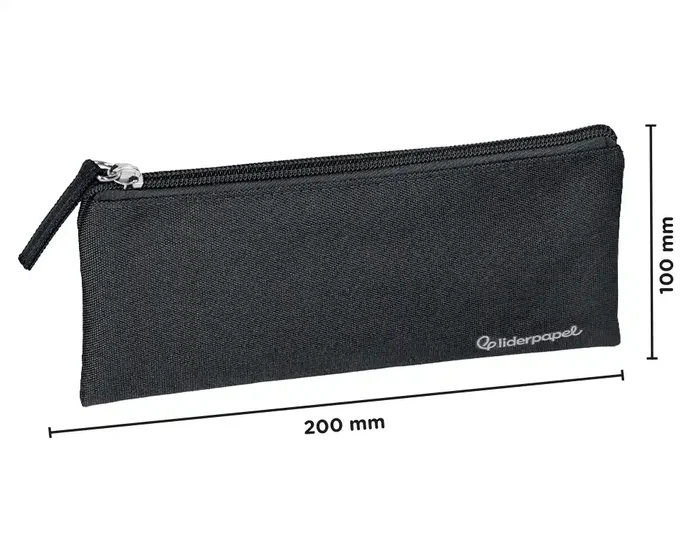 Liderpapel Estuche portatodo plano ancho negro 200x100 mm Liderpapel Estuche portatodo plano ancho negro 200x100 mm