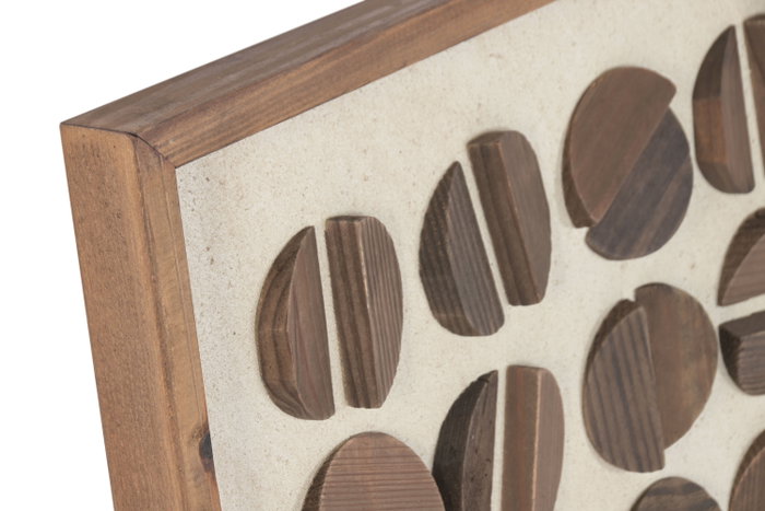 DKD Home Decor Cuadro de Madera Reciclada Pino 62x4x82 Círculos 3D