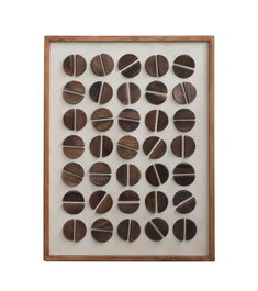 DKD Home Decor Cuadro de Madera Reciclada Pino 62x4x82 Círculos 3D