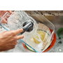 Joseph Joseph SinkTech Cepillo para lavar platos con dispensador y soporte de acero inoxidable