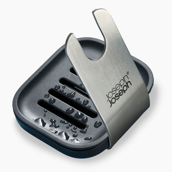 Joseph Joseph SinkTech Cepillo para lavar platos con dispensador y soporte de acero inoxidable