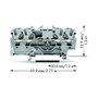 WAGO 2001-1401 Terminal de paso para 4 conductores 0.25 - 1.5 mm