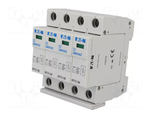 Eaton SPCT2-280/4 167596 Protector de sobretensión enchufable 4p 280VAC Eaton SPCT2-280/4 167596 Protector de sobretensión enchufable 4p 280VAC