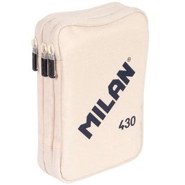 Milan Estuche Escolar 3 Pisos Con Contenido Colección 430 Since 1918 Beige